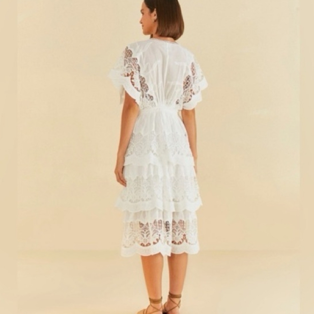 NWOT FARM RIO | $280 Richelieu Broderie Midi Dress - Picture 7 of 7